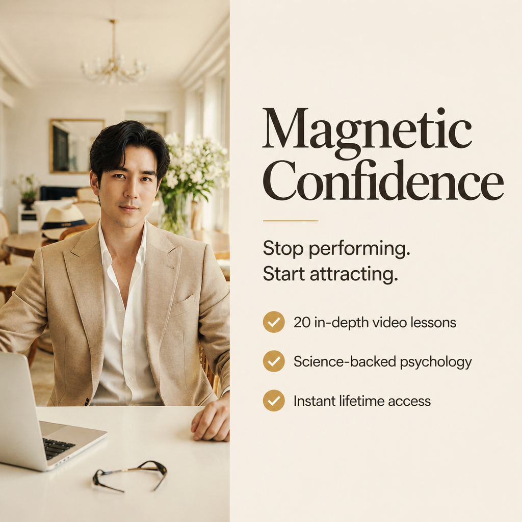 Magnetic Confidence. Build Real Confidence and Attract People Naturally.
